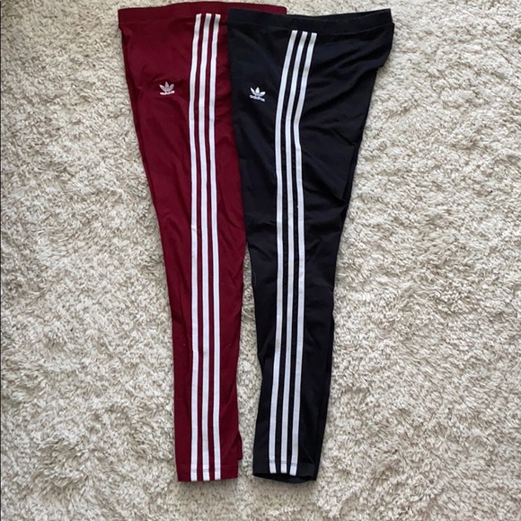 SM adidas leggings. Red & Black. - Picture 1 of 1